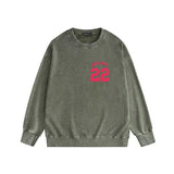 Amiri washed sweatshirt red letter miter letter print washed old