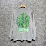 Amiri long sleeve shirts green leaf letterprinting