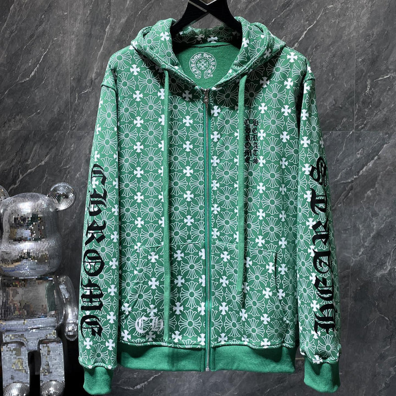 Chh Chrome Hearts Hoodie autumn and winter logo full of zipper cardigan jacket hooded