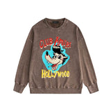 Amiri washed sweatshirt smoke gray wolf printing washed and distressed