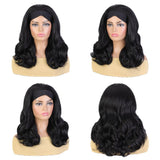 Women's Wigs Ice Silk Headband Wig with Curly Hair