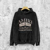 Amiri washed hoodie billboard printing washed and distressed
