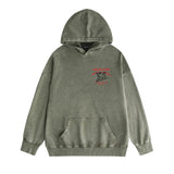 Amiri washed hoodie bull printing distressed printing