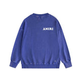 Amiri washed sweatshirt fat letter printing washed and distressed