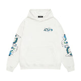Amiri hoodie with overlapping letter dragon print