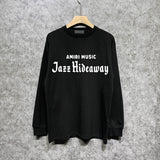 Amiri long sleeve shirts music letterprinting