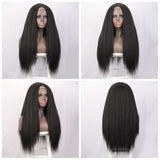 Women's Wigs Middle Part Long Straight Full Lace Wig