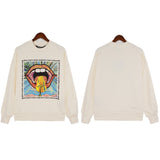 Palm Angels Sweatshirts Painted Mouth Logo Print Long Sleeve Crew Neck Sweater