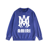 Amiri washed sweatshirt large simple logo printing washed distressed sweatshirt