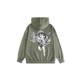 Amiri washed hoodie with angel sketch