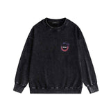Amiri washed sweatshirt splattered color ring printing washed and distressed