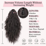 Women's Wigs High Temperature Silk Water Ripple Long Curly Hair Ponytail