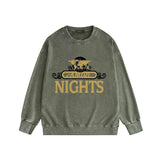 Amiri washed sweatshirt earth letterprinting washed and distressed
