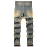 Mens Fashion Jeans Destroy embroidery thread balls 5721#