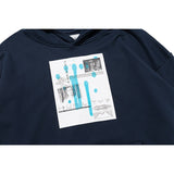 C.e hoodie - autumn/winter c.e women's portrait graphic color block hooded sweatshirt