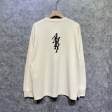 Amiri long sleeve shirts vertical small overlapping letterprinting