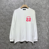 Amiri long sleeve shirts red letter bevel letterprinting