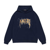 Amiri hoodie splash paint skeleton print