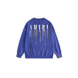 Amiri washed sweatshirt colorful ink splash paint mother printing