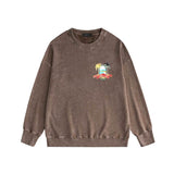 Amiri washed sweatshirt mirror printing washed and distressed