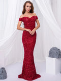 Women Party Dress Sequined Gold Dress for Banquet (Ss0416)