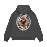 Amiri hoodie oil painting flying eagle printing
