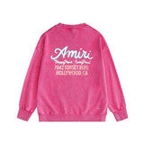 Amiri washed sweatshirt wine glass letterprinting washed and distressed