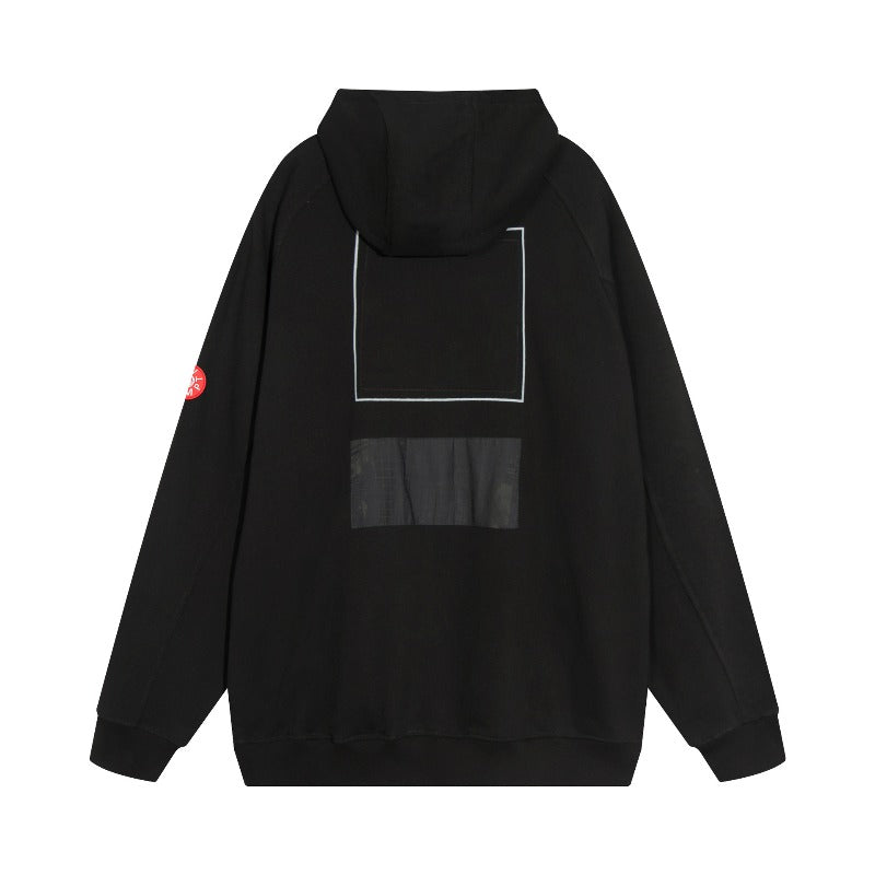 C.e hoodie early spring c.e smiley face embroider drop shoulder pullover hooded sweatshirt
