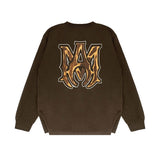 Amiri long sleeve shirts splash paint skeleton printing