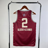 NBA Jerseys 24 season, All-Star, Red 2, Alexander