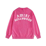 Amiri washed sweatshirt hollywood pure letterprinting washed and distressed