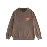 Amiri washed sweatshirt bull printing washed and distressed