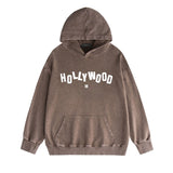 Amiri washed hoodie hollywood letter washed distressed printing