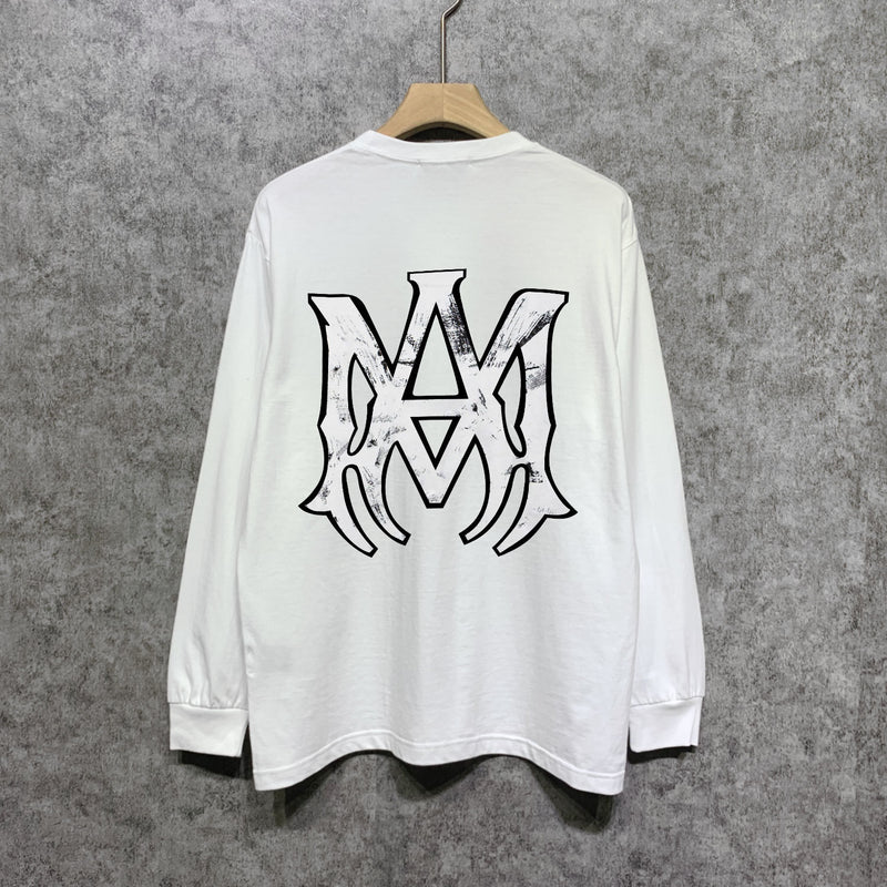 Amiri long sleeve shirts mottled spider printing