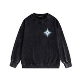 Amiri washed sweatshirt star shield printed washed and distressed