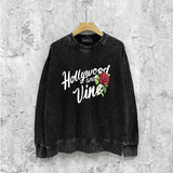 Amiri washed sweatshirt hollywood rose printing washed and distressed