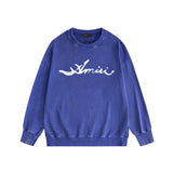 Amiri washed sweatshirt smoke letterprinting washed and distressed
