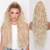 Women's Wigs High Temperature Silk Water Ripple Long Curly Hair Ponytail Hair Extensions Ponytail