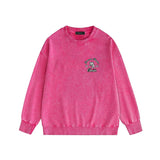 Amiri washed sweatshirt new letter logo printing washed old