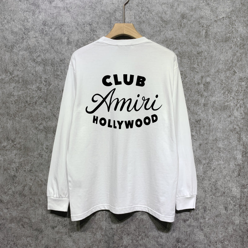 Amiri long sleeve shirts hollywood club printing