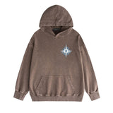 Amiri washed hoodie star shield distressed print