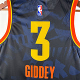 NBA Jerseys 24 season, Thunder, City 3, Giddy