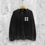 Amiri washed sweatshirt simple letter group print washed old