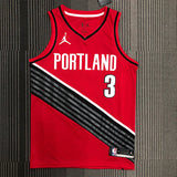NBA Jerseys Trailblazer, Red (JORDAN) No. 3, McCollum