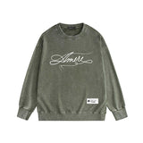 Amiri washed sweatshirt needle thread alphabet print washed old