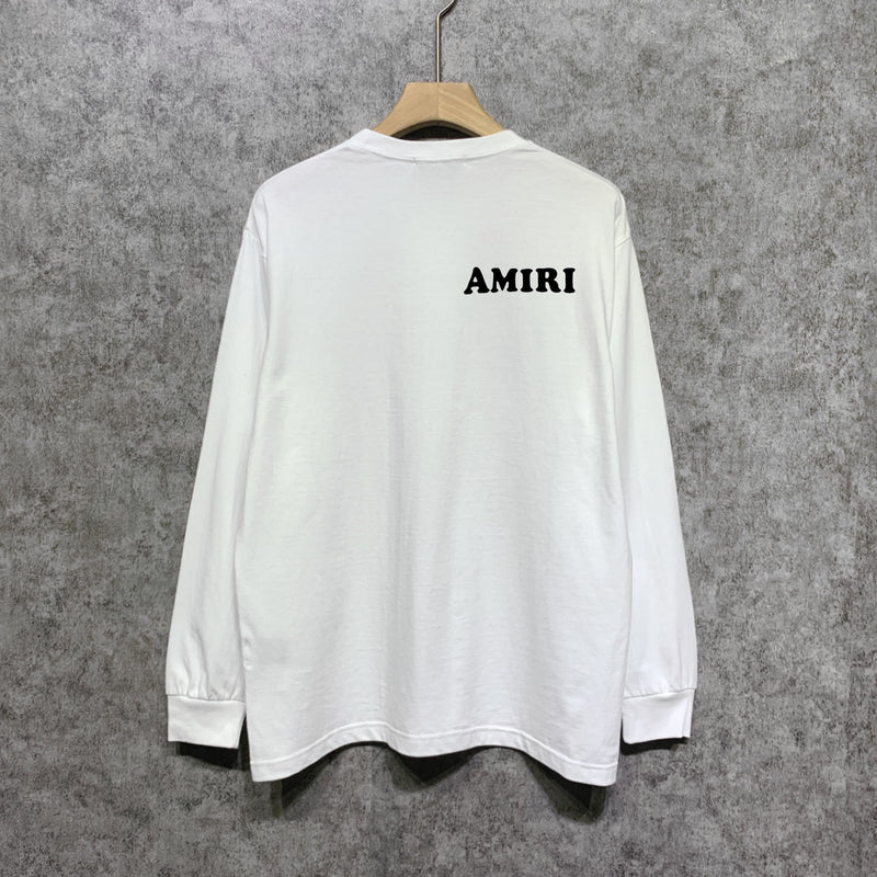 Amiri long sleeve shirts fat letter printing