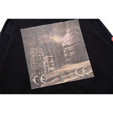 C.e sweatshirt city architecture starry sky night view round neck men and women