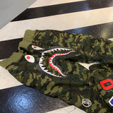 Bathing Ape Pant joint shark camouflage print double-sided sweatpants casual pants