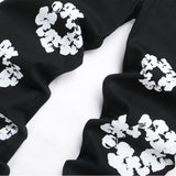 Mens Fashion Jeans White cotton flower 1322#
