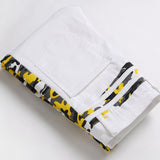 Mens Fashion Jeans Yellow camouflage stripes 8828#